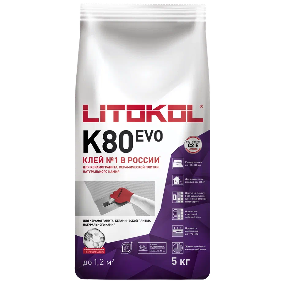 Купить LitoFlex K80-клеевая смесь 5kg Al.bag в Самаре #3