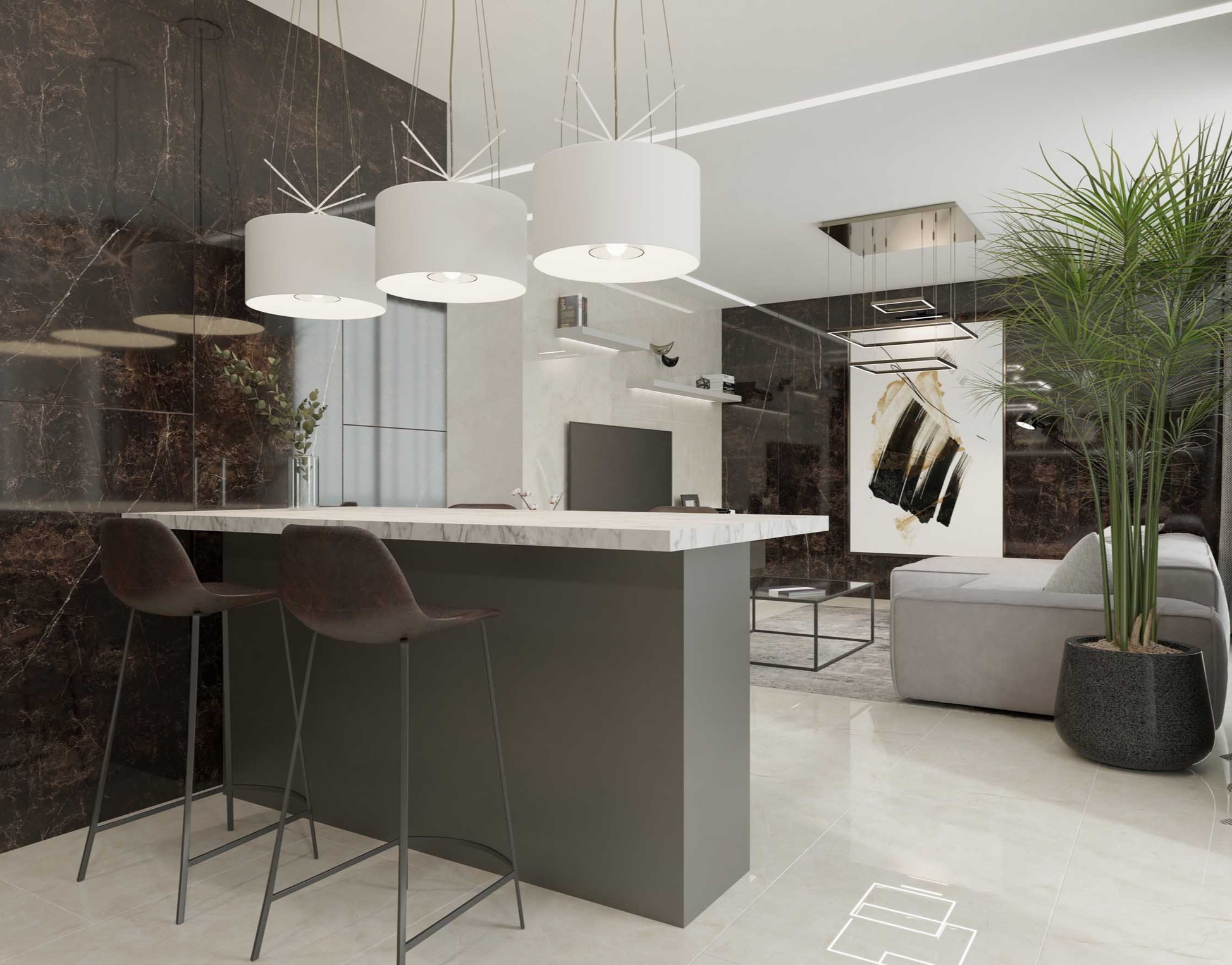Интерьер гостиной Estima №93