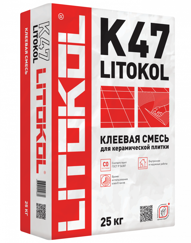 Купить LitoKol K47 серый-клеевая смесь 25kg bag в Самаре #2