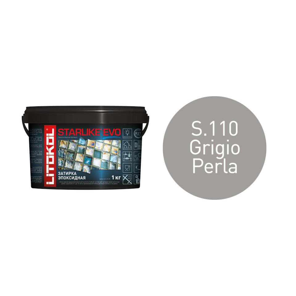 Купить STARLIKE EVO S.110 GRIGIO PERLA затир.смесь (1kg bucket) в Самаре #2