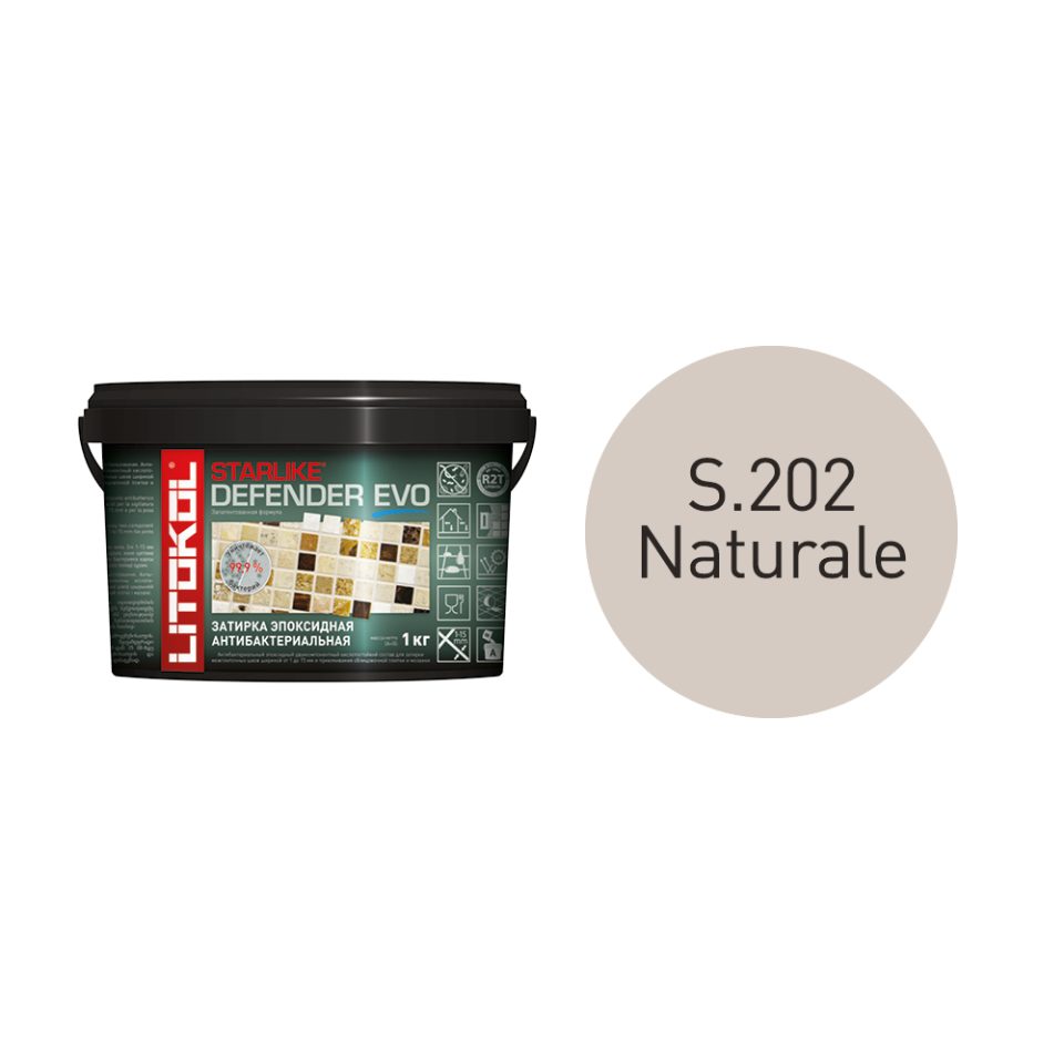 Купить STARLIKE Defender EVO S.202 NATURALE антибакт.затир.смесь 1kg bucket в Самаре