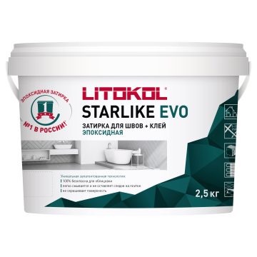 Купить STARLIKE EVO S.110 GRIGIO PERLA затир.смесь (2,5kg bucket) в Москве-1