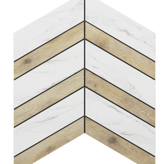 Мозаика SM01/SI01 Chevron 37,5x29x10 непол.