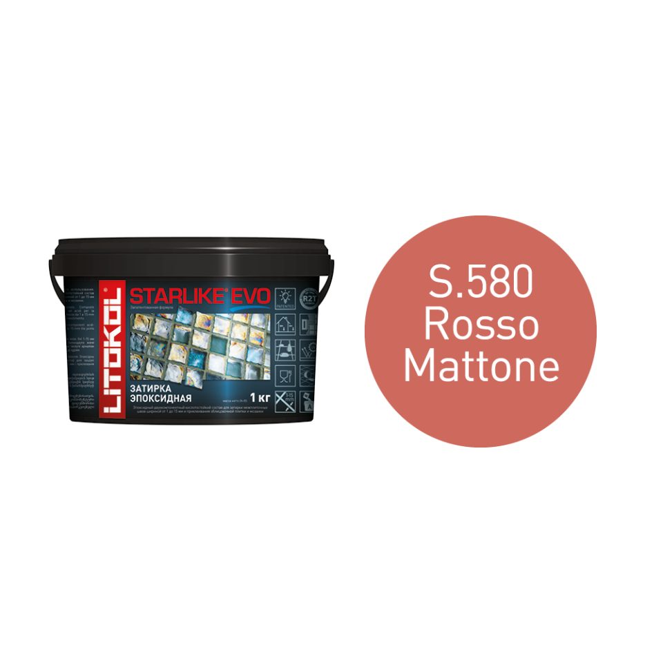 Купить STARLIKE EVO S.580 ROSSO MATTONE затир.смесь (1kg bucket) в Самаре