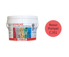 Купить LITOCHROM Starlike C.351 СOLORCRYSTAL RossoPompei 2,5kg bucket в Самаре