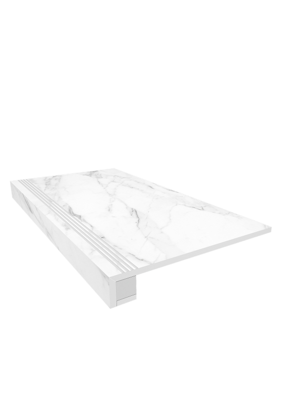 Купить Комплект (Ступень SM01 (33x120) непол. (прямоугол. бортик) с насечками + Подступенок (14,5x120)) в Казани-1