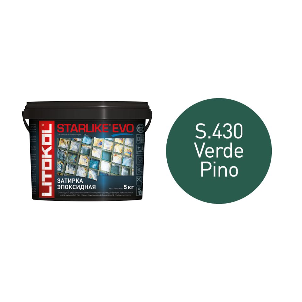Купить STARLIKE EVO S.430 VERDE PINO затир.смесь (5kg bucket) в Самаре