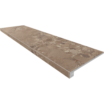 Купить Комплект (Ступень OM03 (33x120x9) непол. (прямоугол. бортик) без насечек + Подступенок (14,5x120x9)) в Самаре