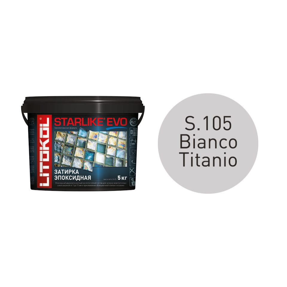 Купить STARLIKE EVO S.105 BIANCO TITANIO затир.смесь (5kg bucket) в Самаре #2