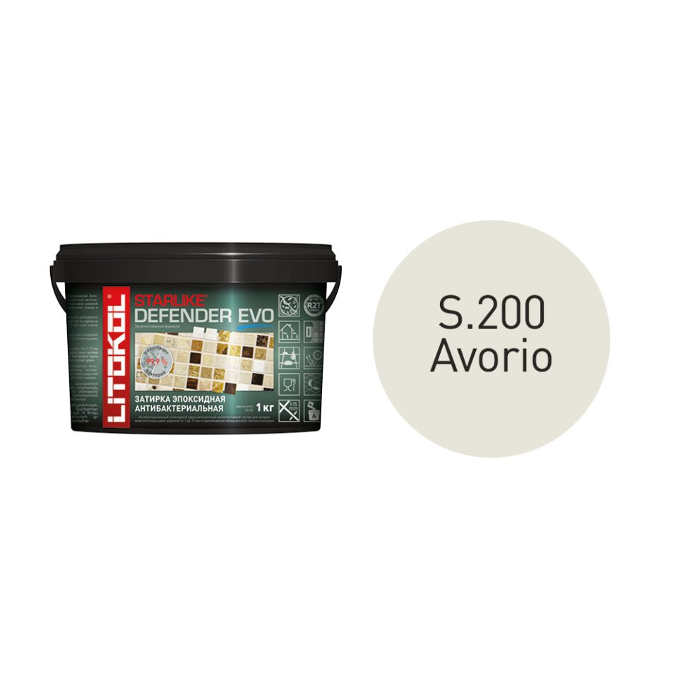 Купить STARLIKE Defender EVO S.200 AVORIO эпоксидный состав 2,0 kg bucket в Самаре #2