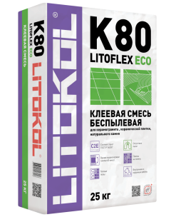 Купить LitoFlex К80 ECO- беспылевая клеевая смесь 25kg bag в Самаре #2