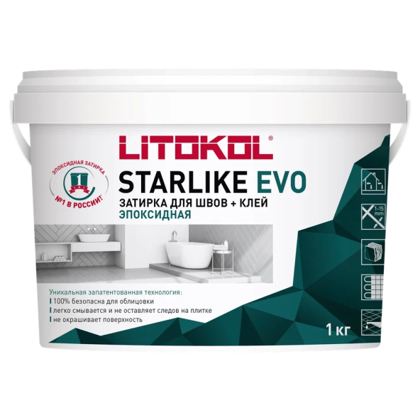 Купить STARLIKE EVO S.810 VERDE CAPRI затир.смесь (1kg bucket) в Москве-1