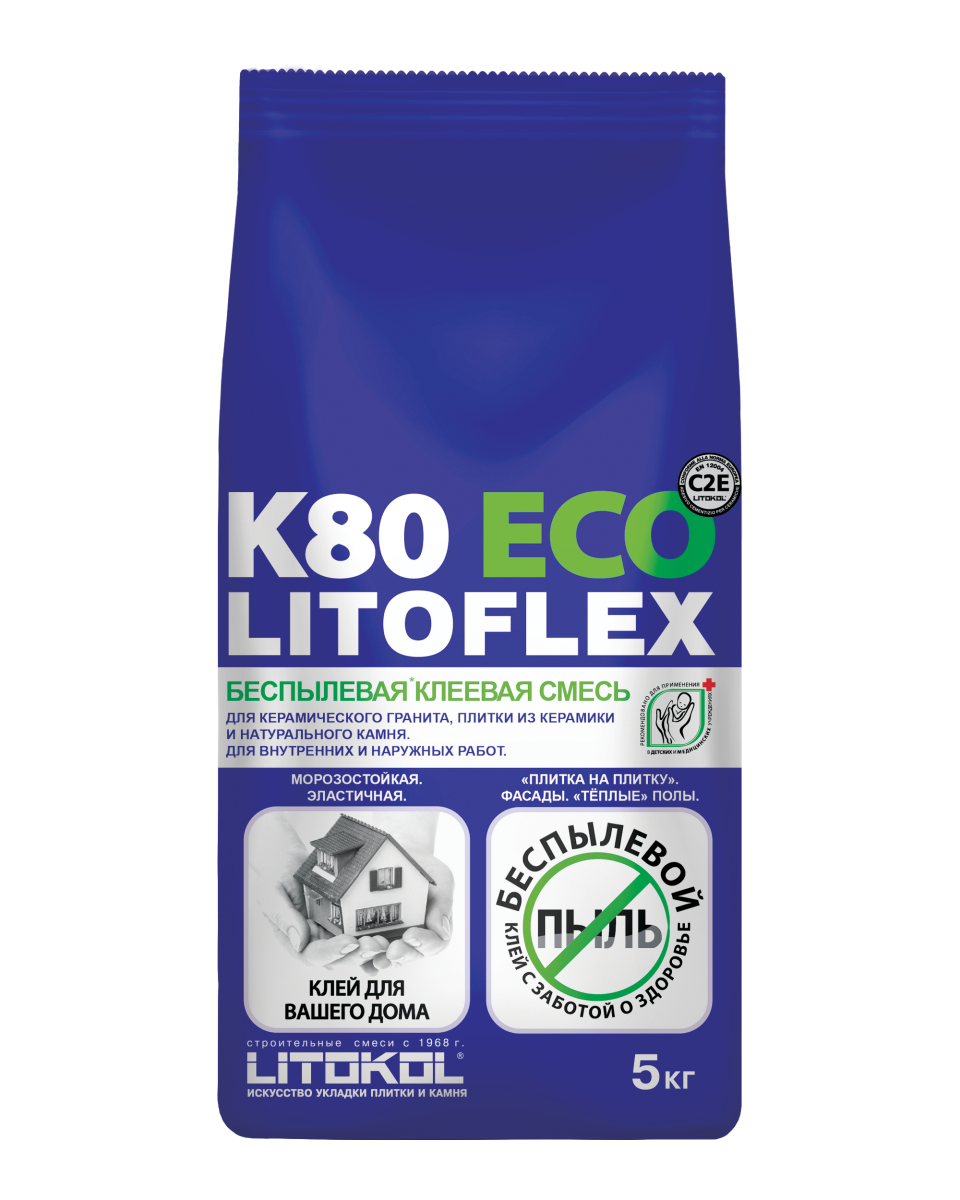 Купить LITOFLEX K80 ECO серый-клеевая смесь 5kg bag в Самаре #2