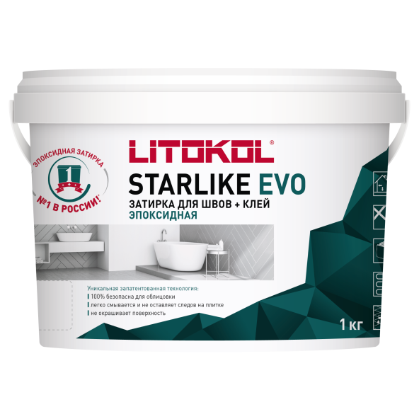 Купить STARLIKE EVO S.105 BIANCO TITANIO затир.смесь (1kg bucket) в Воронеже-1