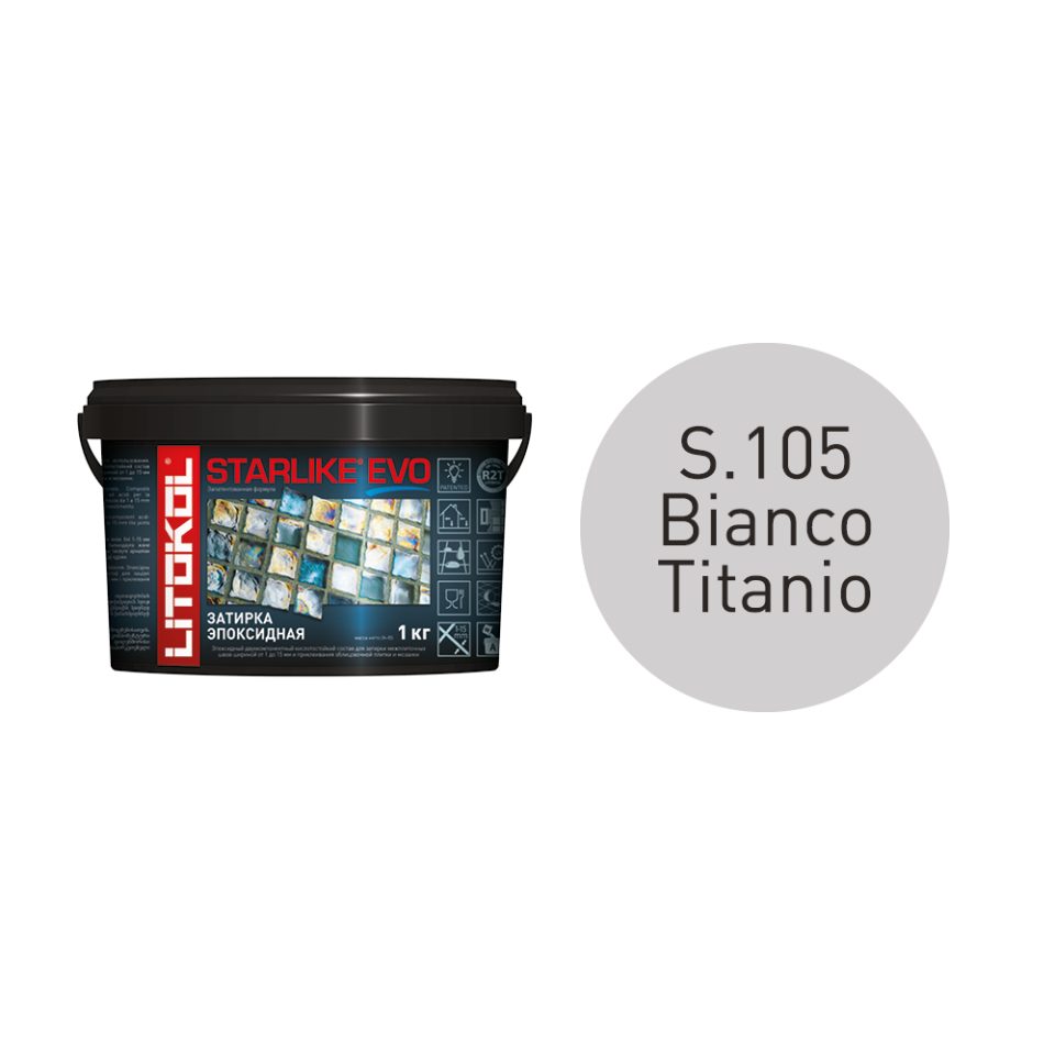 Купить STARLIKE EVO S.105 BIANCO TITANIO затир.смесь (1kg bucket) в Самаре #2